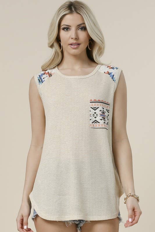 MINNA AZTEC MUSCLE TOP - Dirt Roads and Dreams Western Boutique