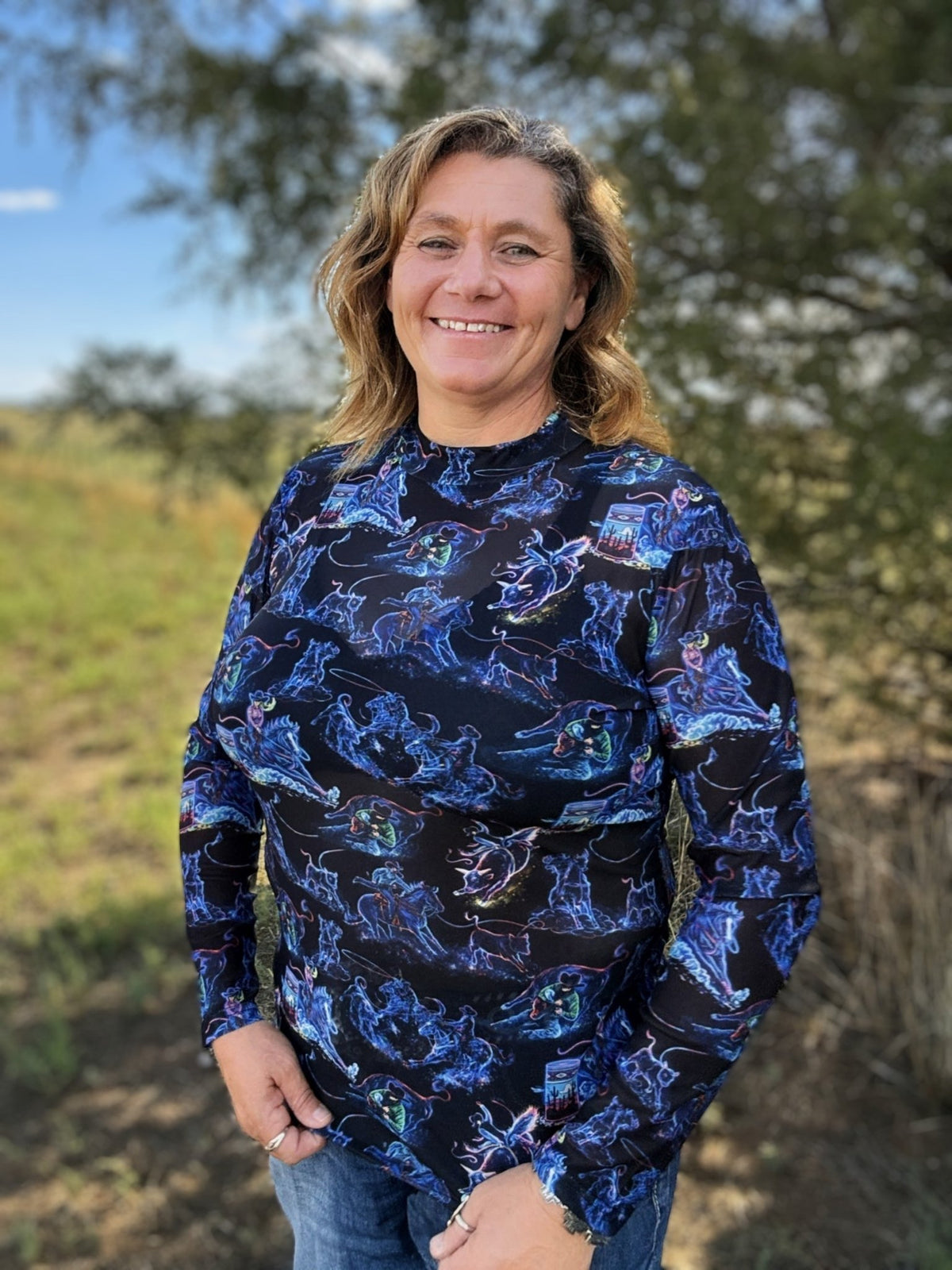 Neon Rodeo Road Mesh Top - Dirt Roads and Dreams Western Boutique