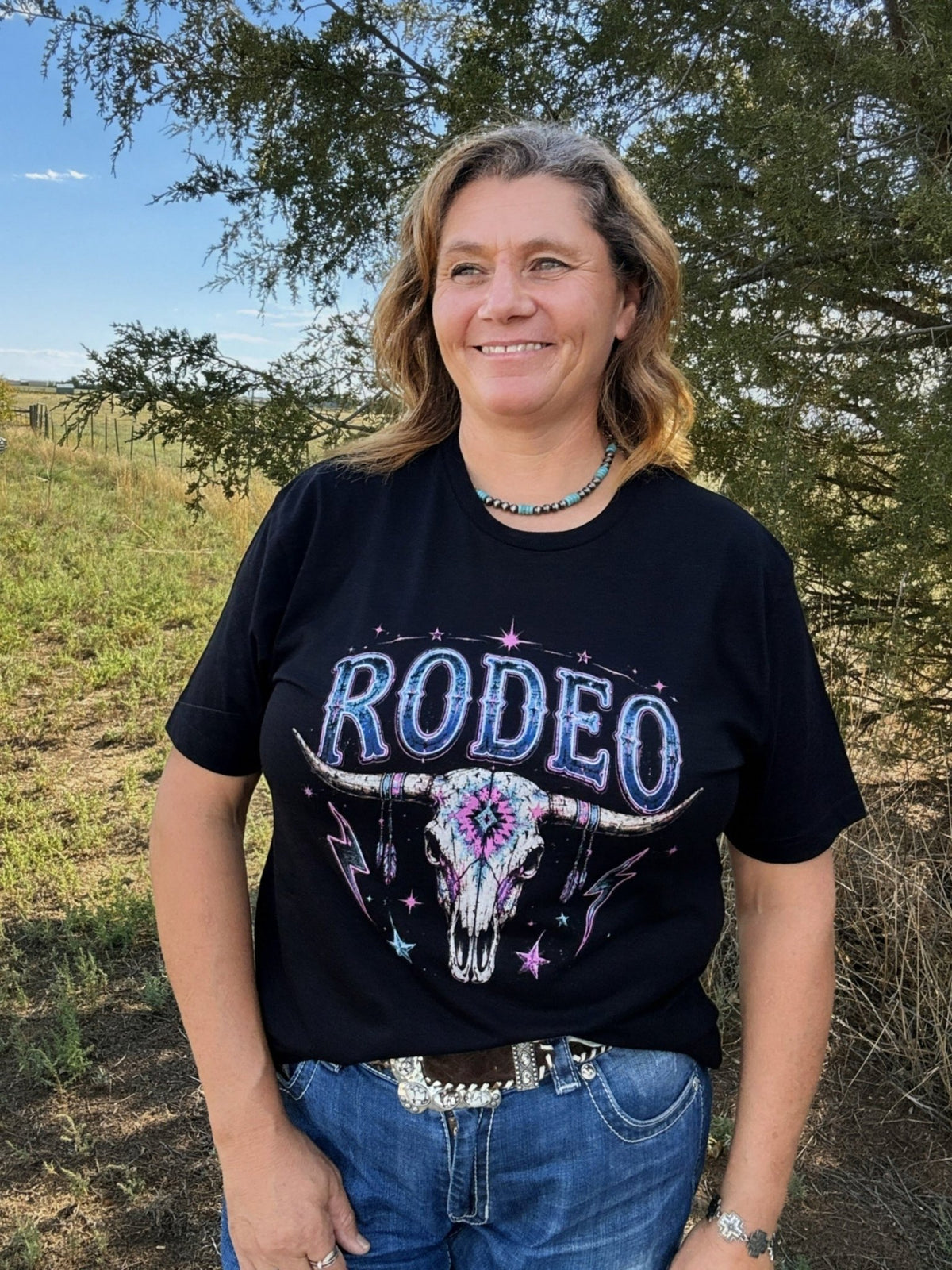 Neon Rodeo Road Tee - Dirt Roads and Dreams Western Boutique