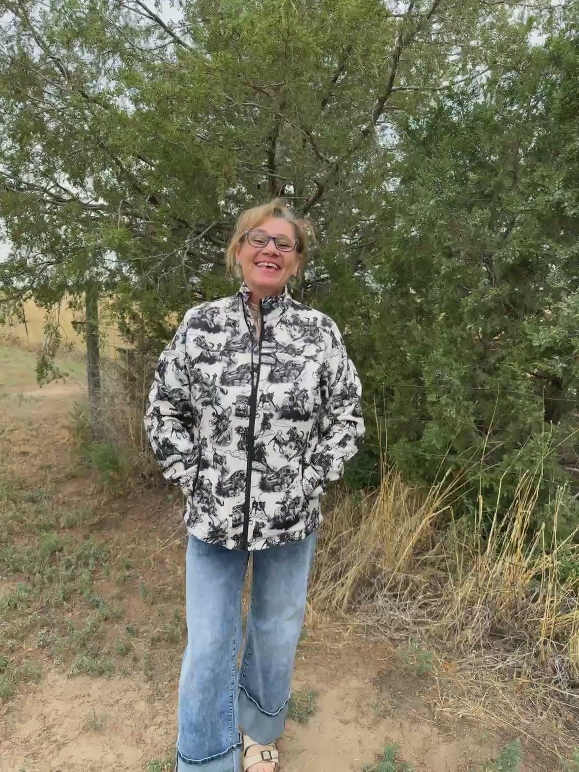 video of Life is a Rodeo Jacket describing fit