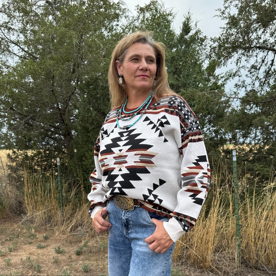 video of the Lean on Me Knit Sweater describing the fit