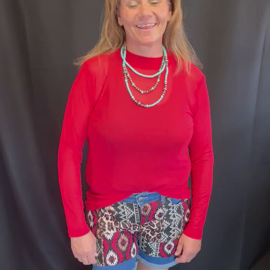video of the Meshed out red top