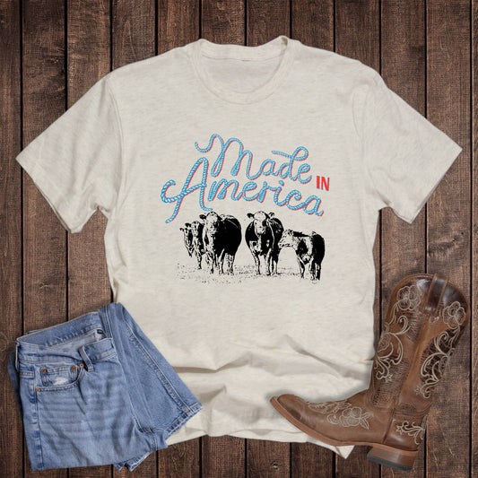 Red, White & Ranch Tee - Dirt Roads and Dreams Western Boutique