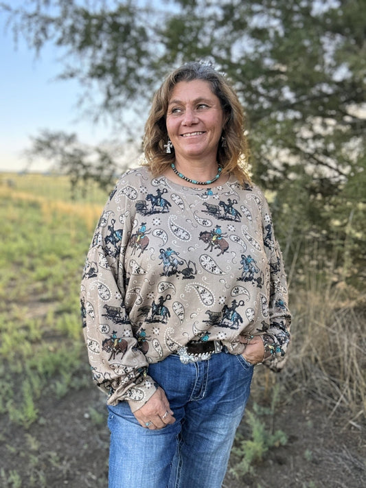 Rodeo Dust Top - Dirt Roads and Dreams Western Boutique