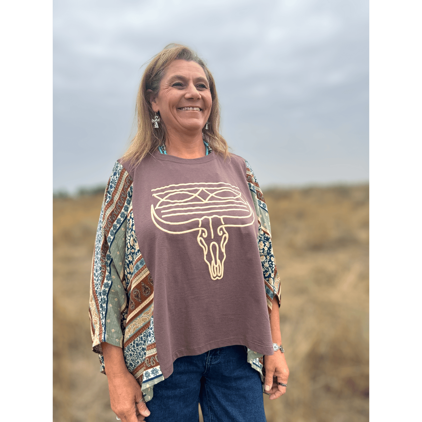 Rustic Trails Poncho Top - Dirt Roads and Dreams Western Boutique