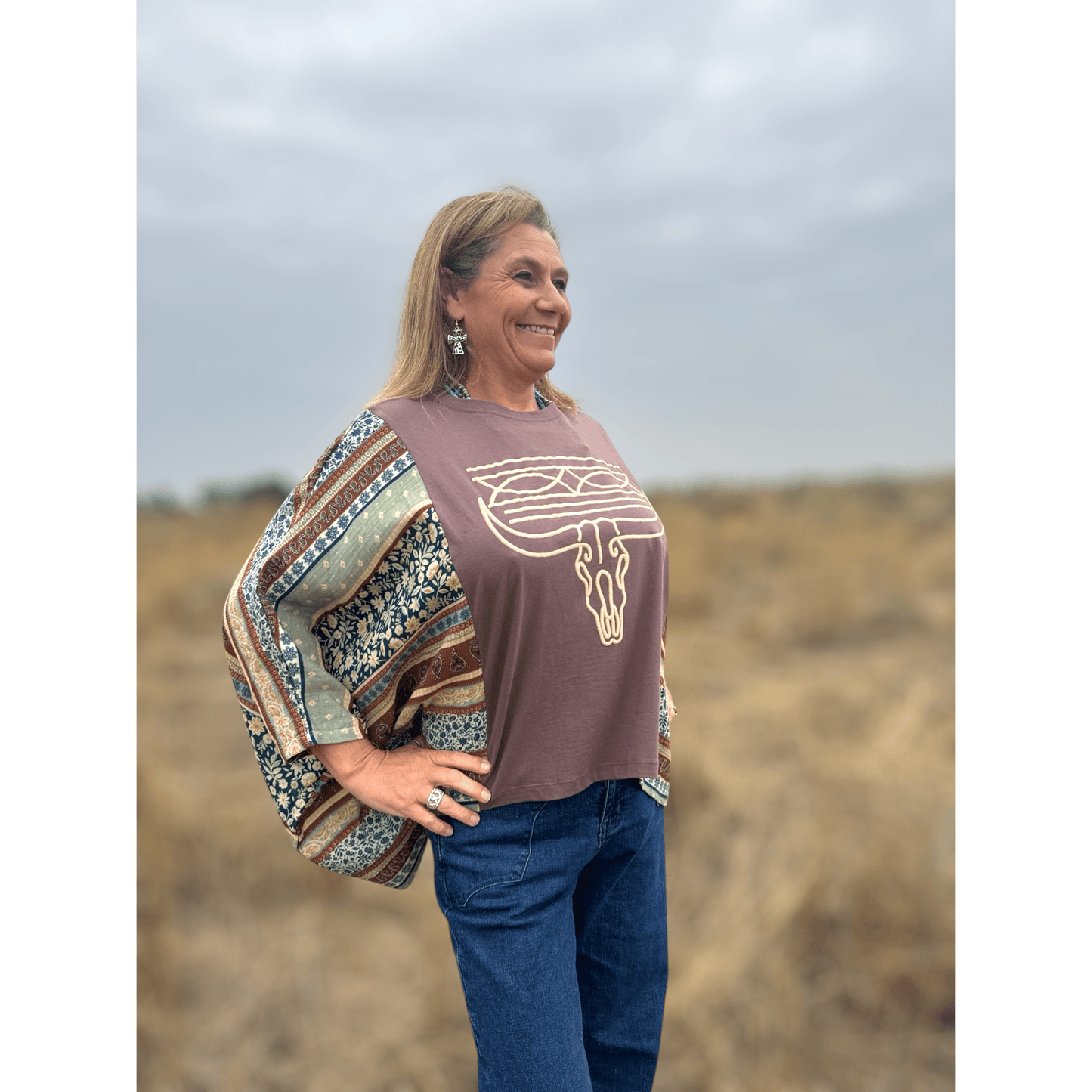 Rustic Trails Poncho Top - Dirt Roads and Dreams Western Boutique