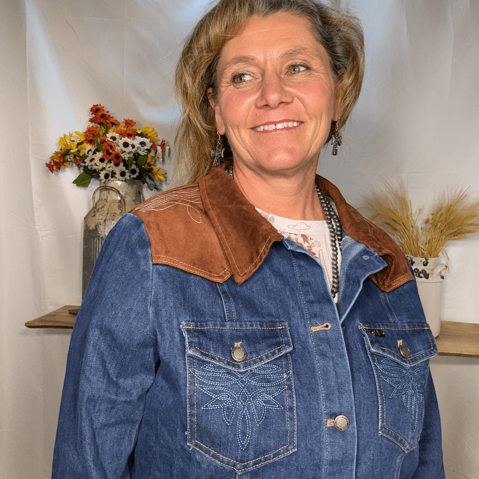 Saddle Stitch Denim Jacket - Dirt Roads and Dreams Western Boutique