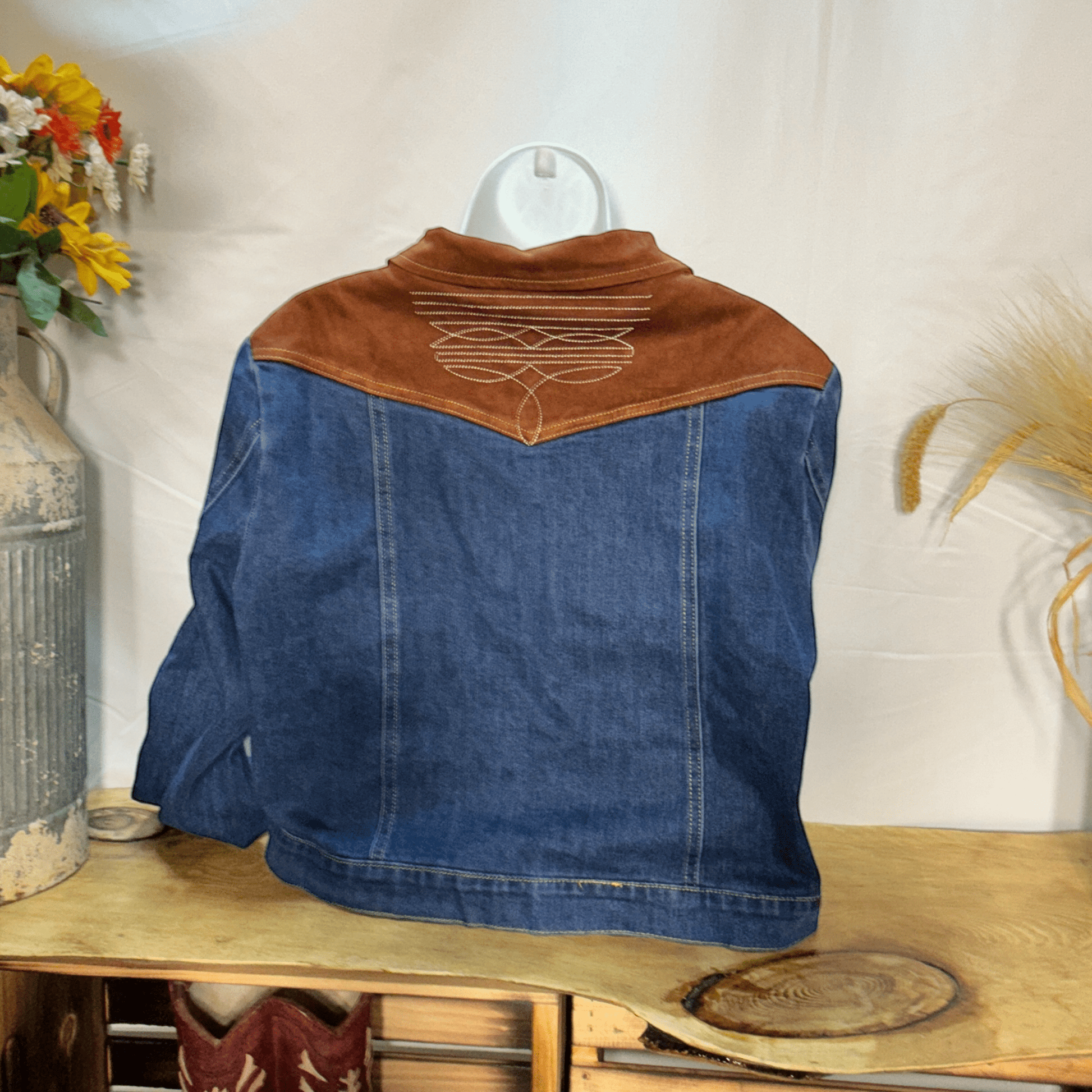 Saddle Stitch Denim Jacket - Dirt Roads and Dreams Western Boutique