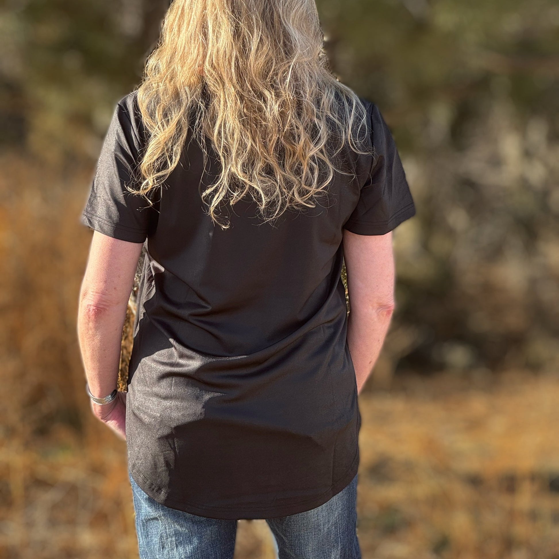 Swanky Leather Tee *Midnight - Dirt Roads and Dreams Western Boutique