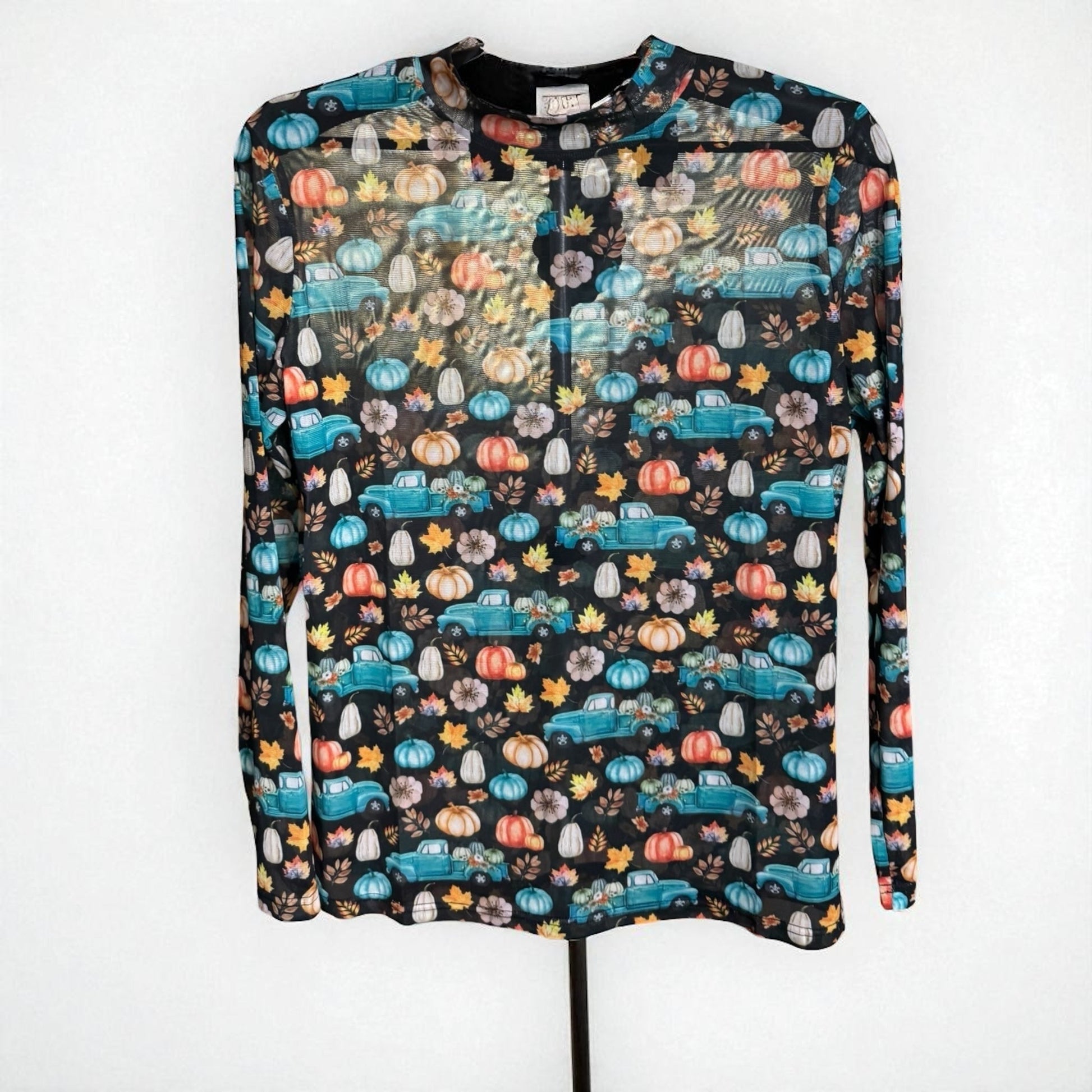 Take Me To The Pumpkin Patch Mesh Top - Dirt Roads and Dreams Western Boutique