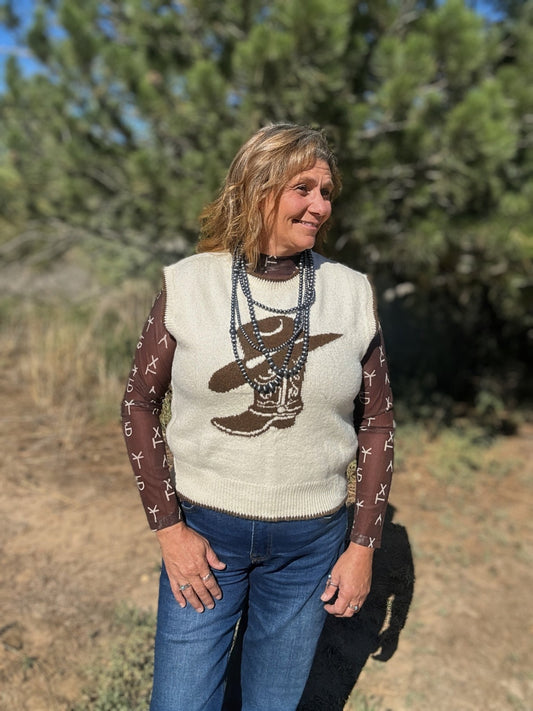The High Desert Sweater Vest - Dirt Roads and Dreams Western Boutique