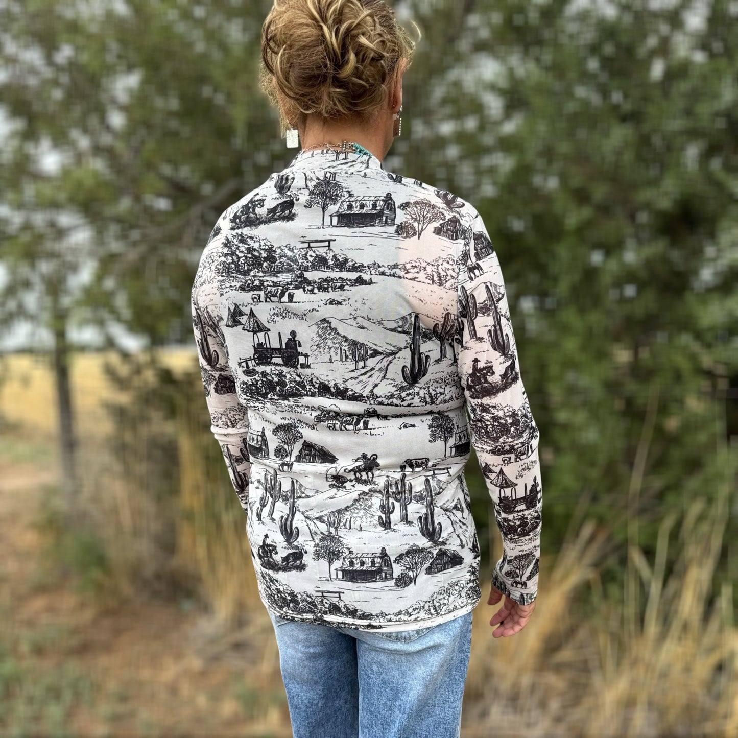 The Old Days Mesh Top - Dirt Roads and Dreams Western Boutique