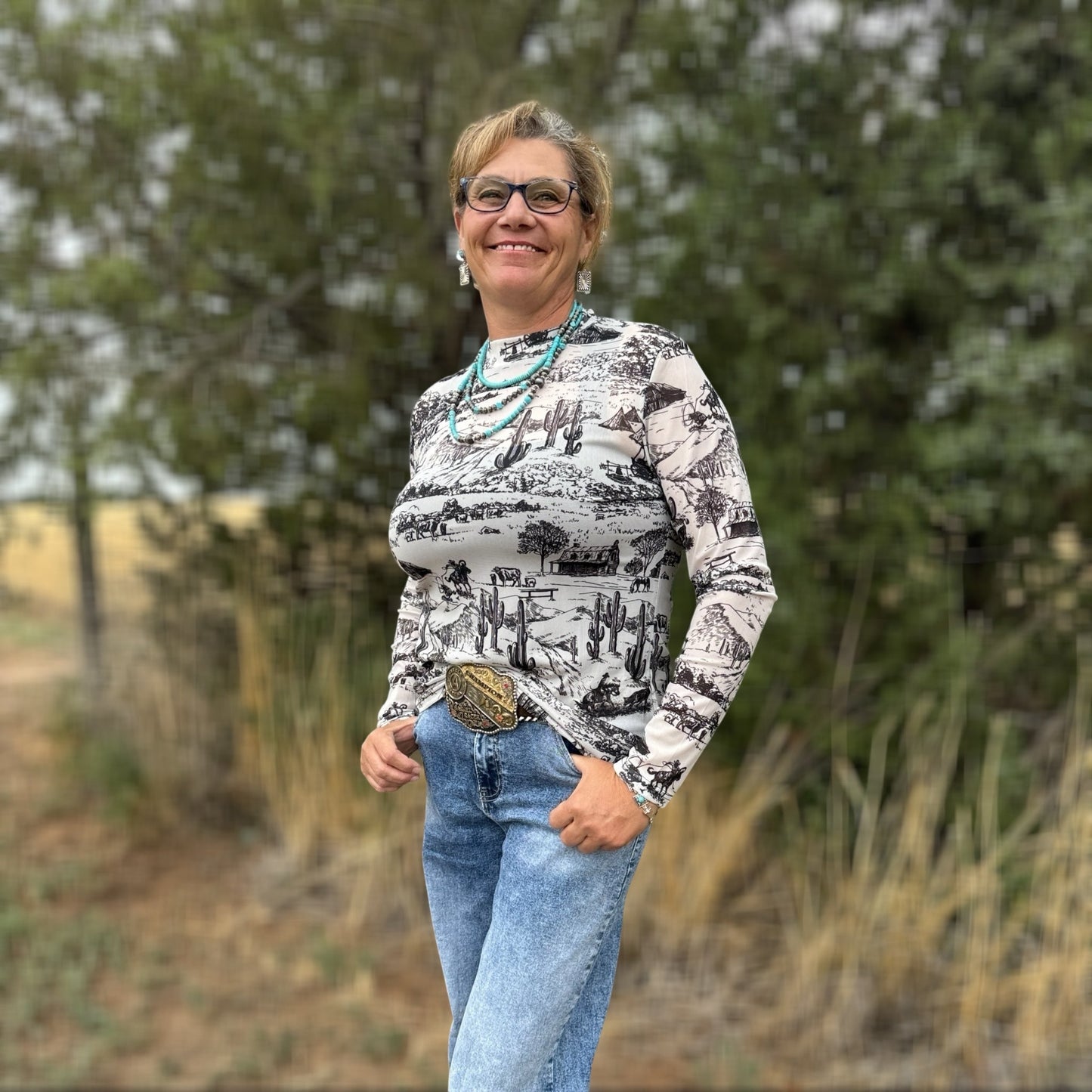 The Old Days Mesh Top - Dirt Roads and Dreams Western Boutique