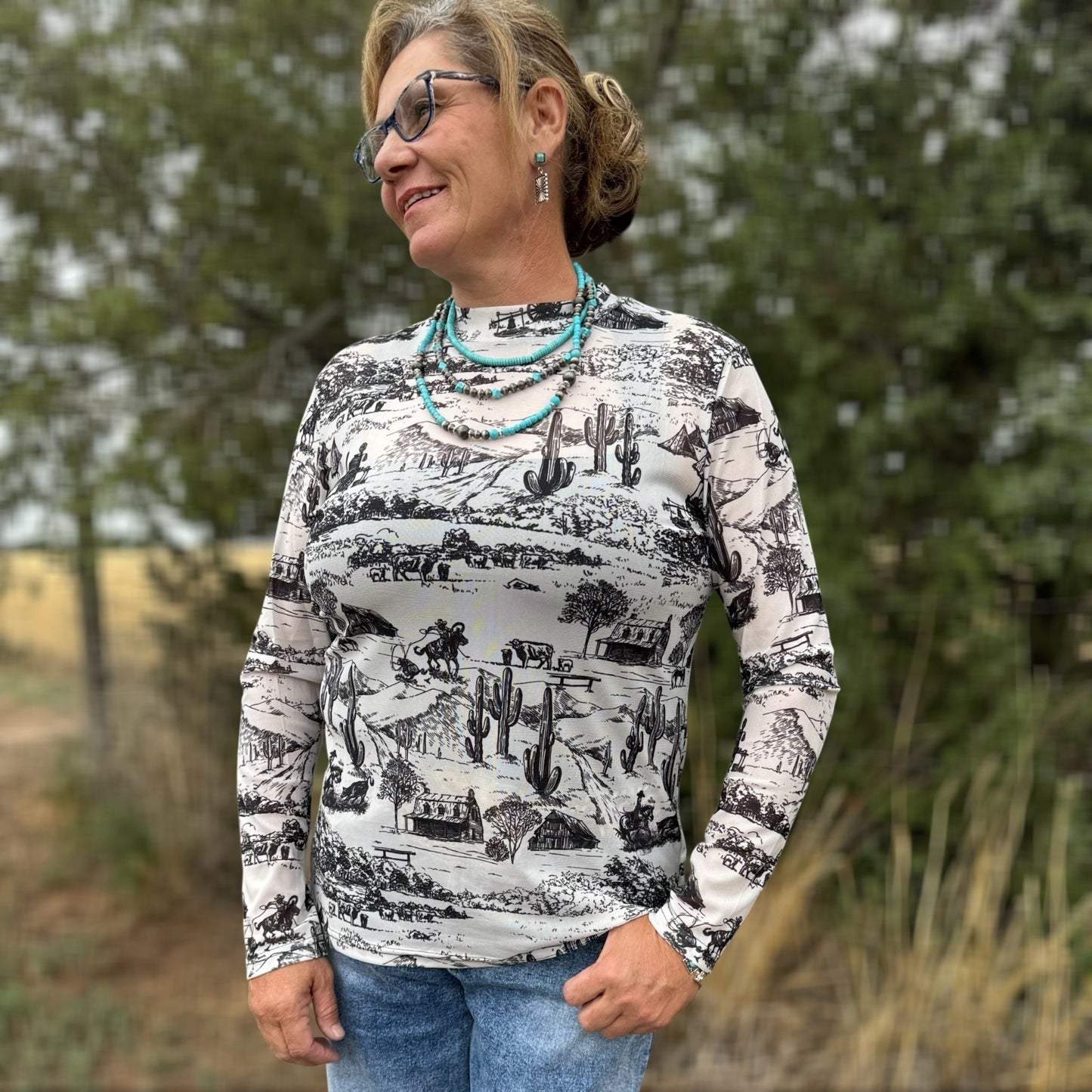 The Old Days Mesh Top - Dirt Roads and Dreams Western Boutique