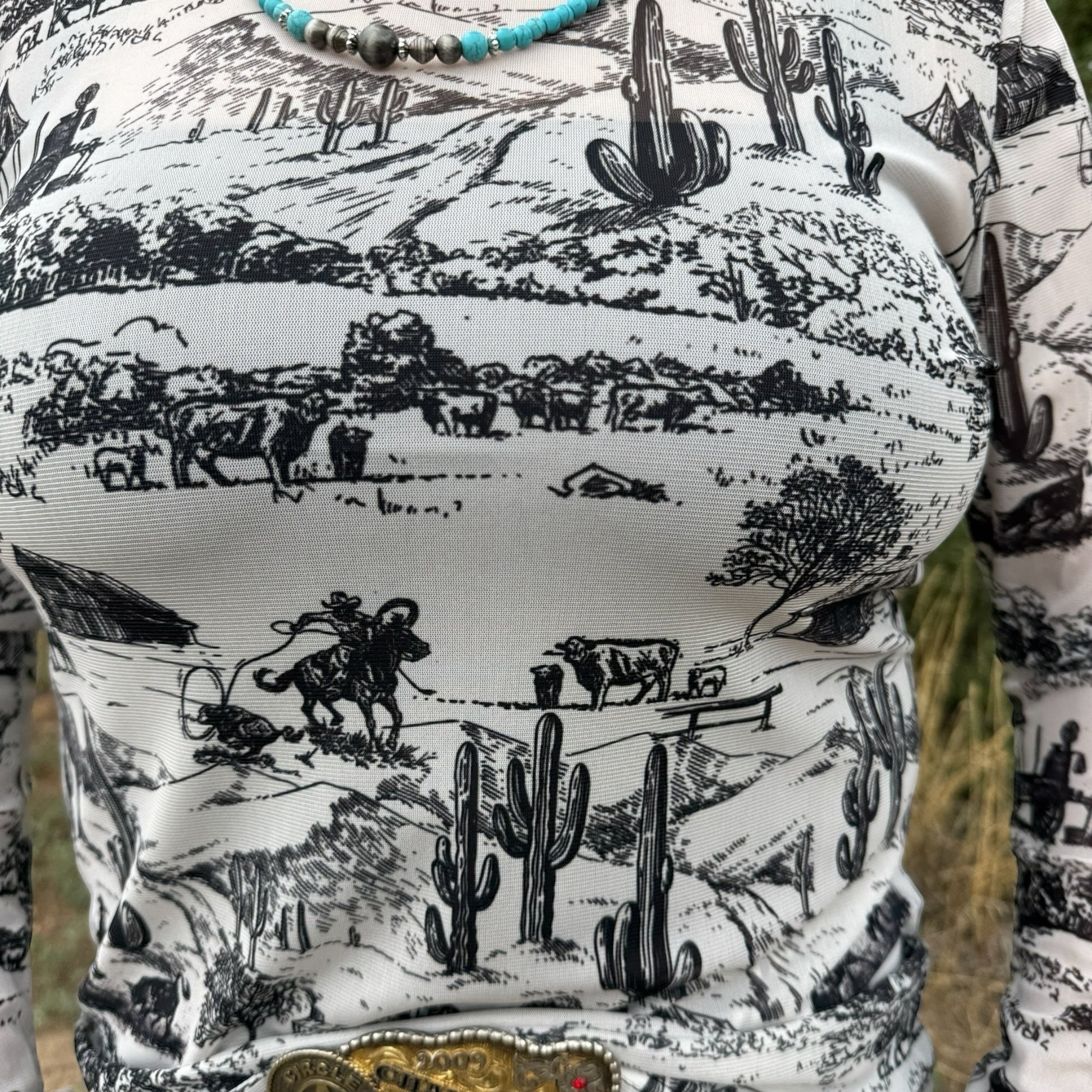 The Old Days Mesh Top - Dirt Roads and Dreams Western Boutique