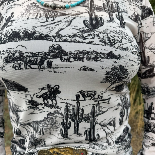 The Old Days Mesh Top - Dirt Roads and Dreams Western Boutique