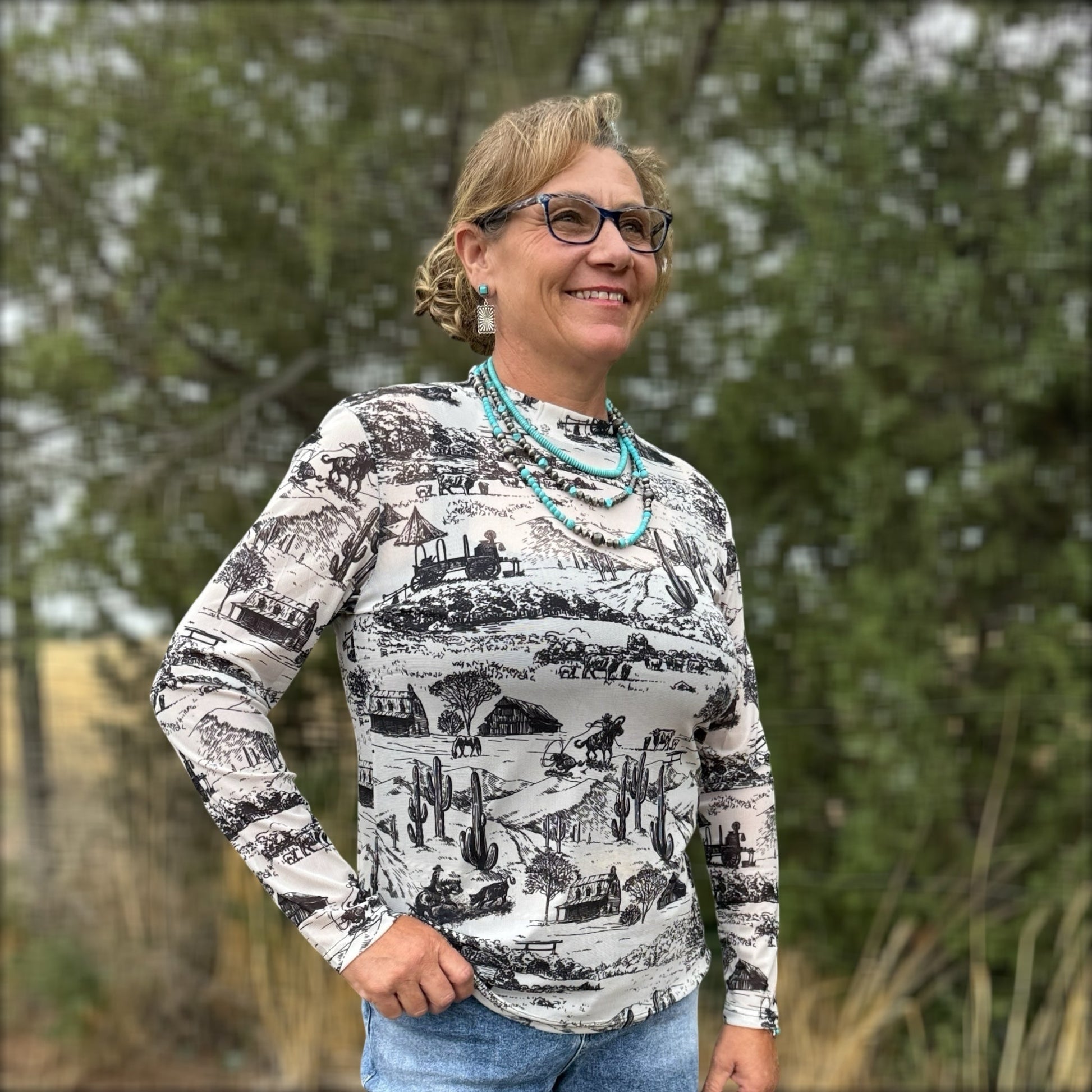 The Old Days Mesh Top - Dirt Roads and Dreams Western Boutique