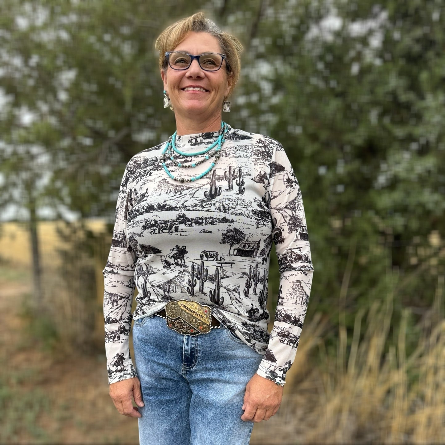 The Old Days Mesh Top - Dirt Roads and Dreams Western Boutique