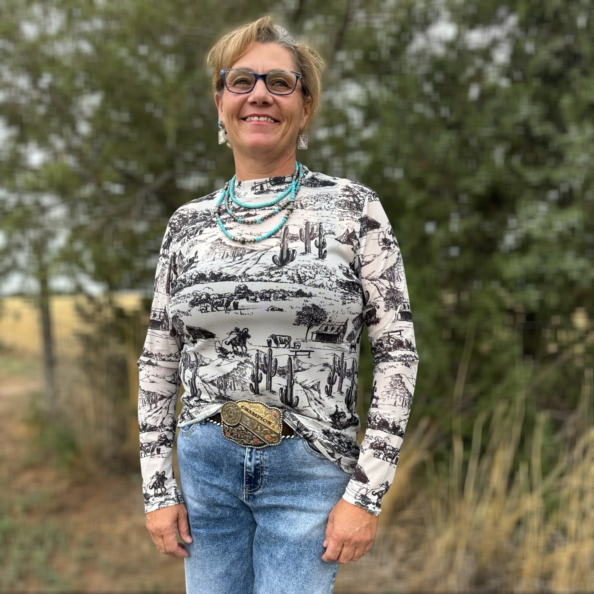 The Old Days Mesh Top - Dirt Roads and Dreams Western Boutique