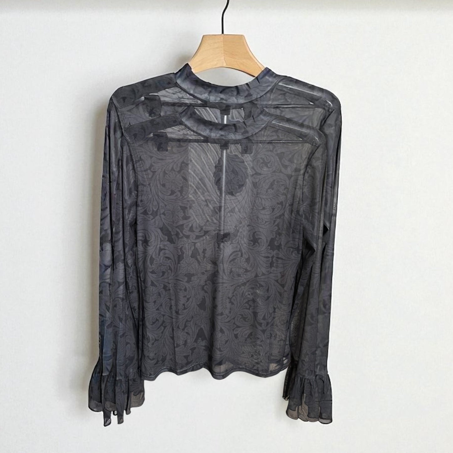 Tooled In Black Mesh Top - Dirt Roads and Dreams Western Boutique