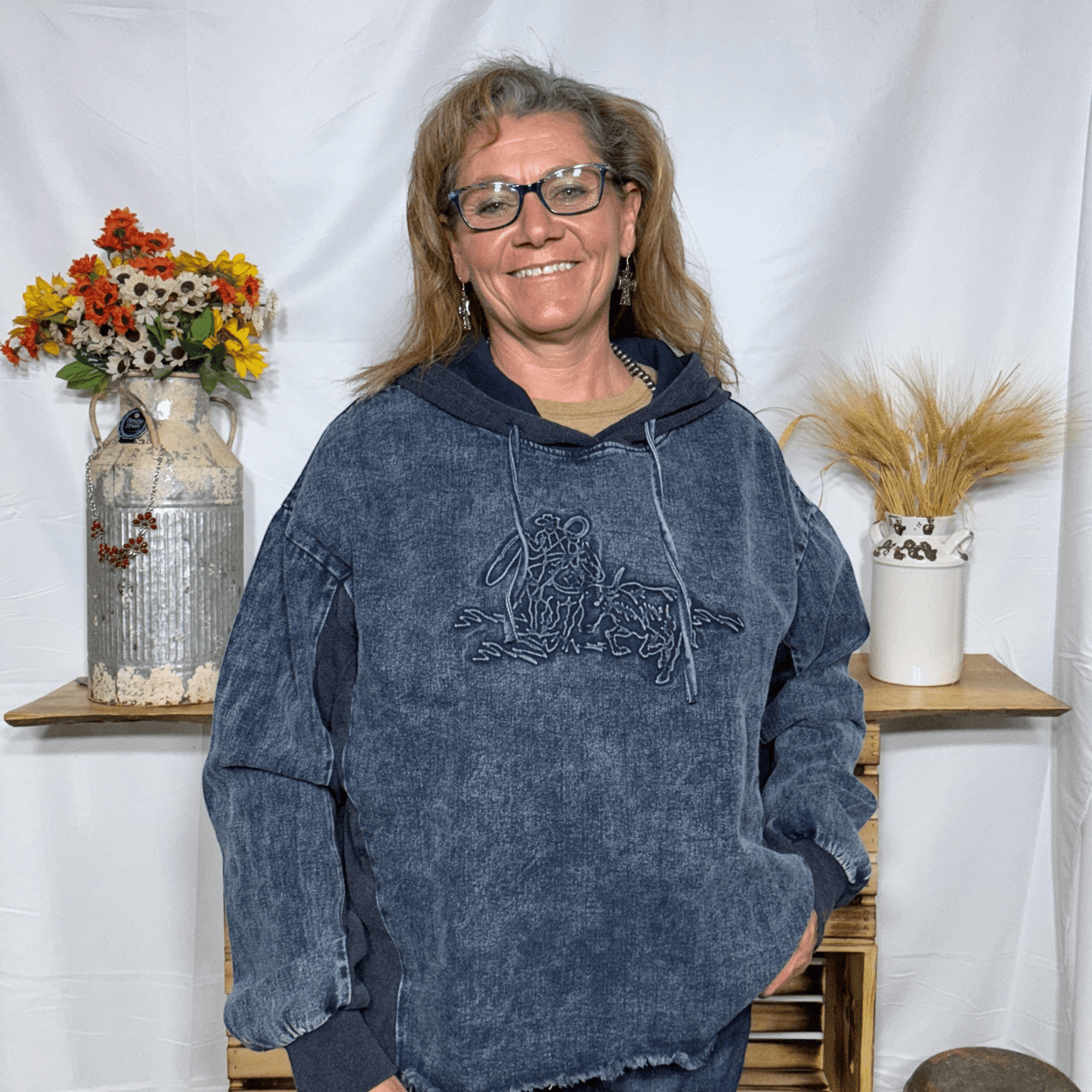 Urban Denim Hoodie 2.0 - Dirt Roads and Dreams Western Boutique