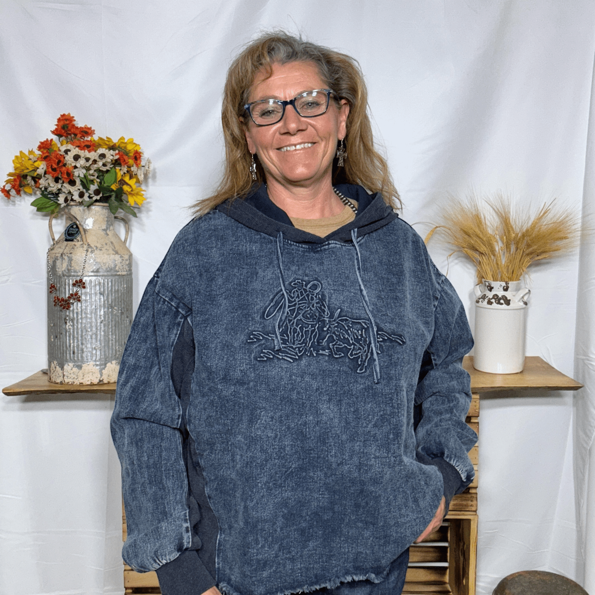 Urban Denim Hoodie 2.0 - Dirt Roads and Dreams Western Boutique