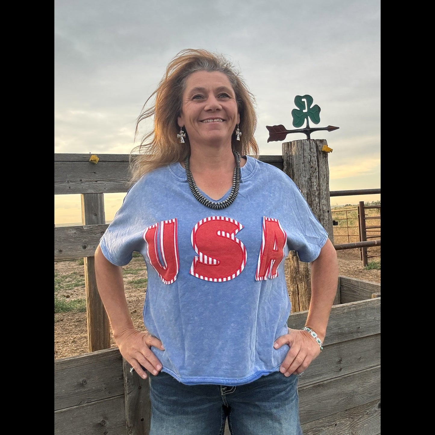USA Vibes Tee - Dirt Roads and Dreams Western Boutique