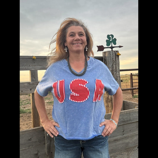 USA Vibes Tee - Dirt Roads and Dreams Western Boutique