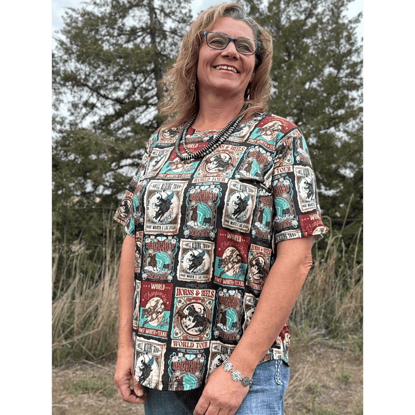 Vintage Rodeo Top - Dirt Roads and Dreams Western Boutique
