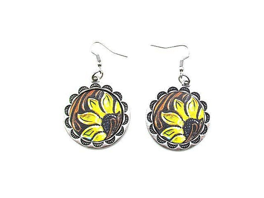 Western Design Round Earring - Dirt Roads and Dreams Western Boutique