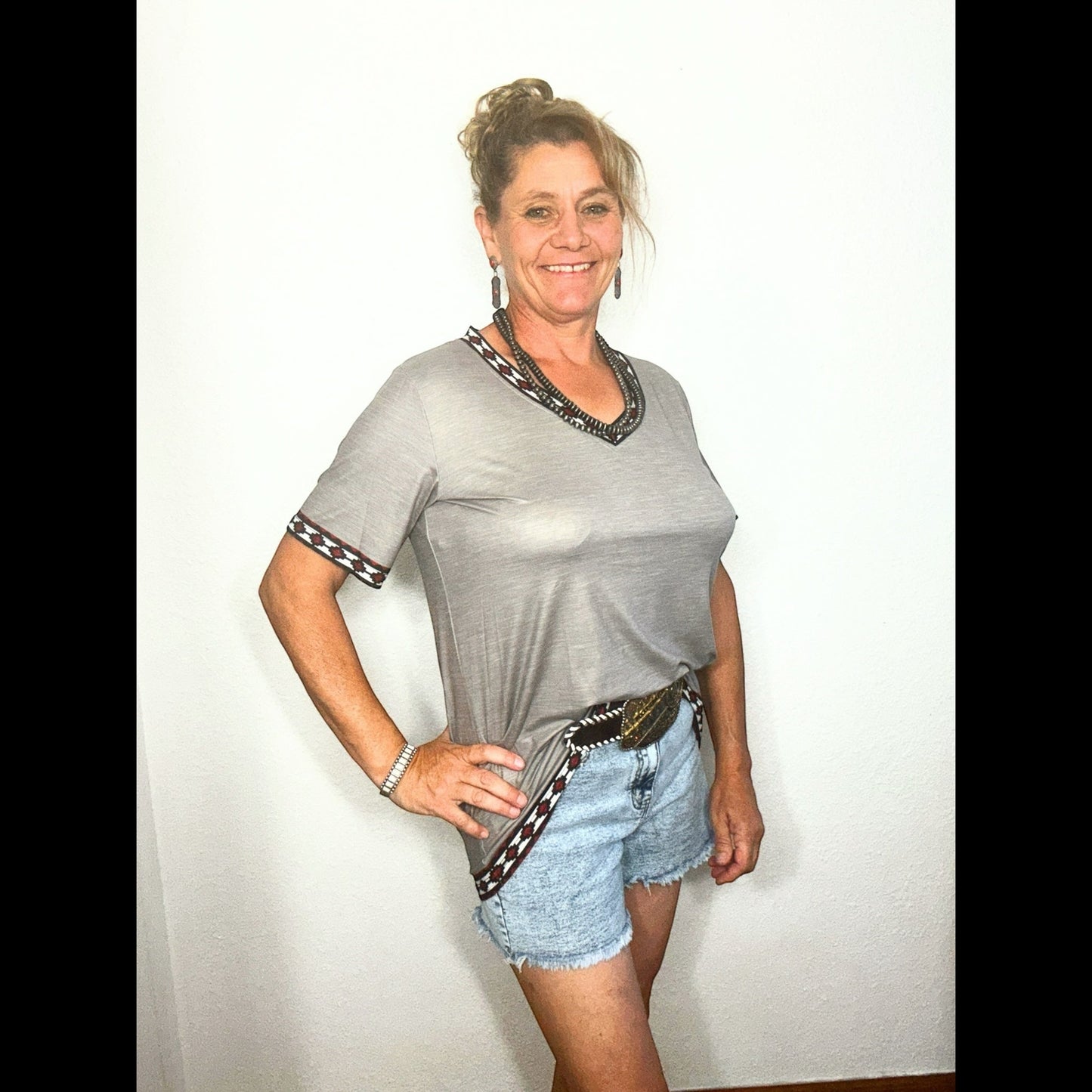 Whiskey River Short Sleeve Top - Dirt Roads and Dreams Western Boutique